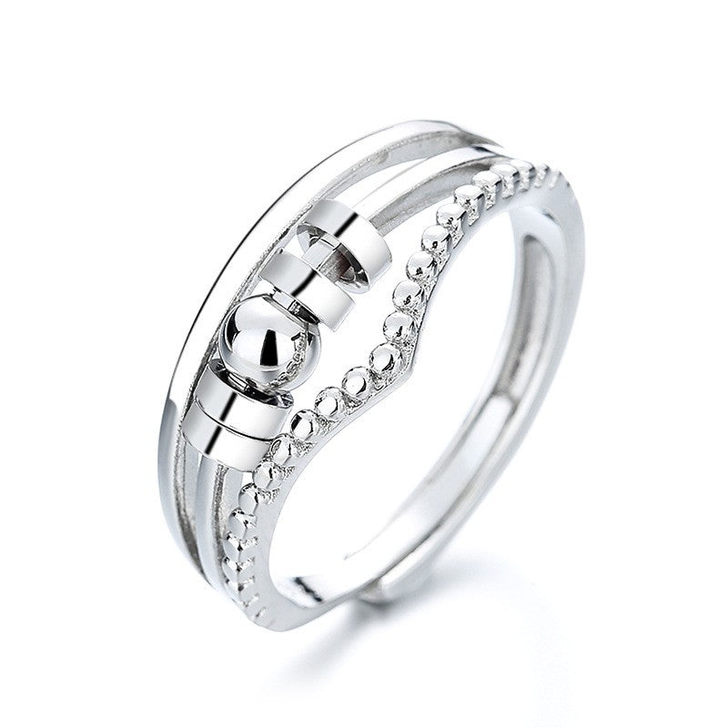 Best Seller Fidget Bead Rings Trio in Sterling Silver