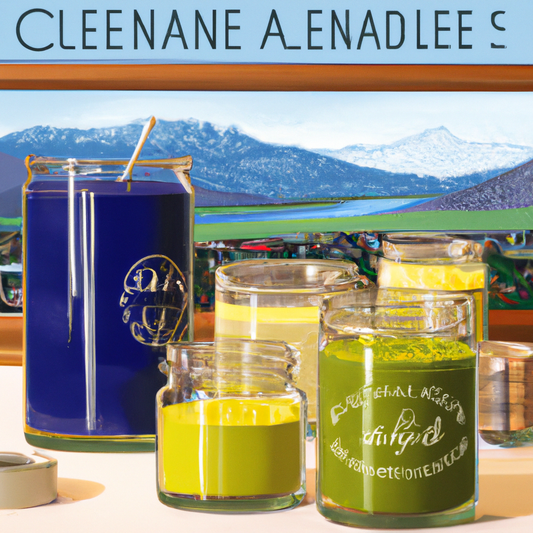 Create a detailed and vibrant image of artisans in New Zealand handcrafting candles in a cozy workshop. The scene should include a variety of colorful, uniquely shaped candles, traditional tools, and 