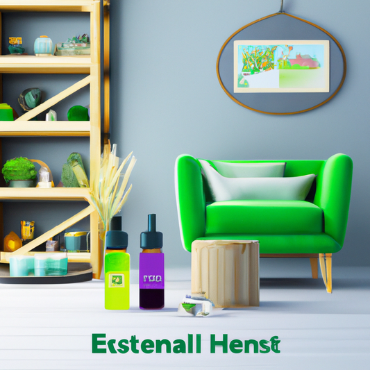 A serene living room in a New Zealand home featuring an assortment of the best essential oil diffusers releasing soothing mist, surrounded by lush green plants, soft lighting, and comfortable, stylish