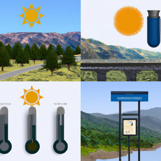 Serene natural landscapes of New Zealand with a variety of stylish portable oil diffusers, each emitting gentle streams of vapour, surrounded by lush greenery and calming waters, under a clear blue sk