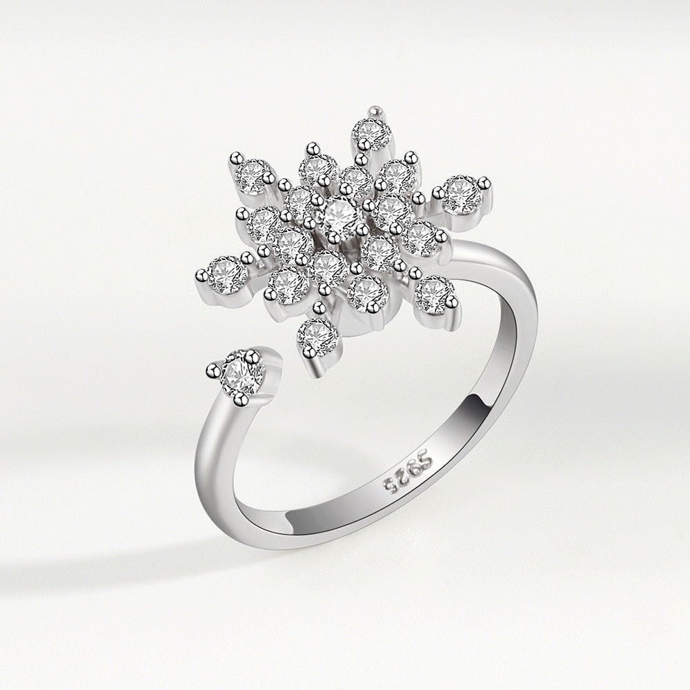 Snowflake Fidget Ring - fidget ring