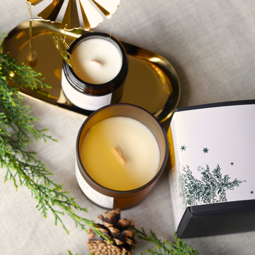 Pine scented outlet candle