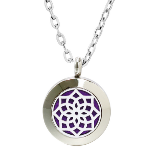 Lotus Sterling Silver Chain Diffuser Necklace