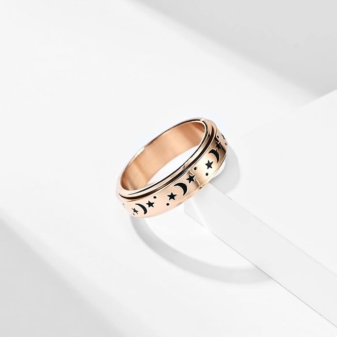 Luna Fidget Ring ( Silver / Rose Gold)