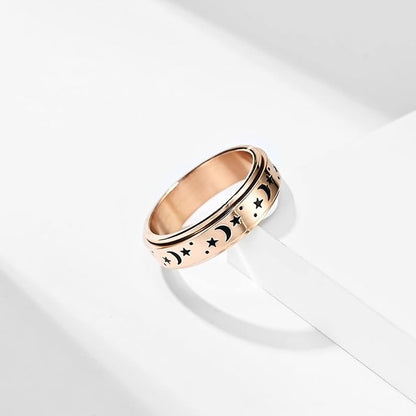 Luna Fidget Ring ( Silver / Rose Gold)