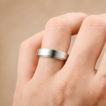 Silver Band Fidget Ring