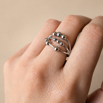 Sterling Silver Orbit Fidget Ring