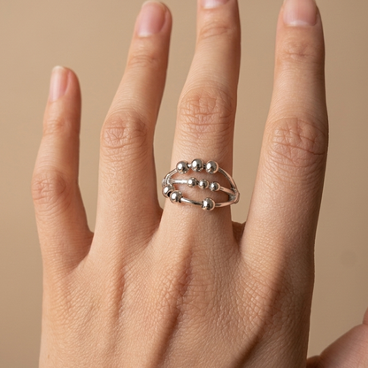 Sterling Silver Orbit Fidget Ring