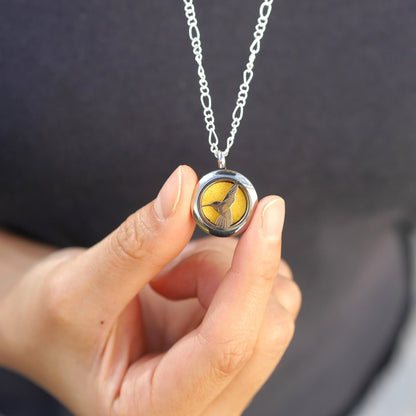 Hummingbird Sterling Silver Chain Diffuser Necklace