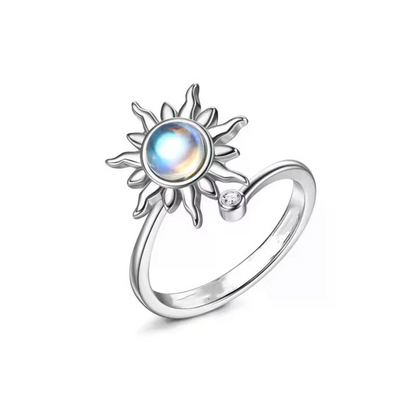 Sun Anxiety Fidget Ring (Silver / Gold)
