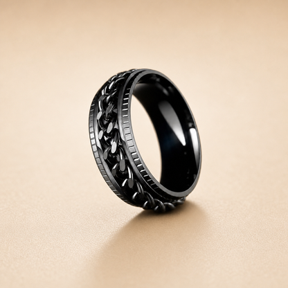 Black Chain Fidget Ring