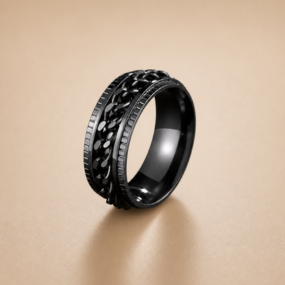 Black Chain Fidget Ring