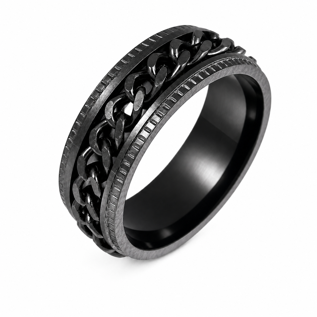 Black Chain Fidget Ring