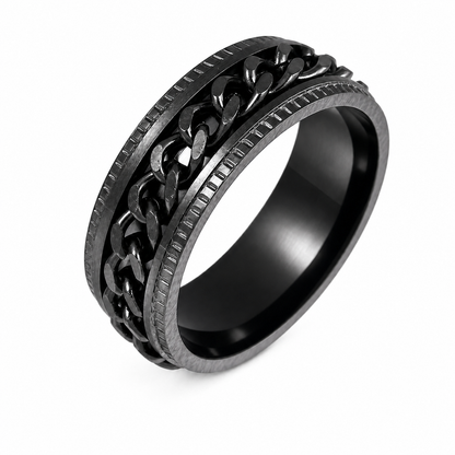 Black Chain Fidget Ring