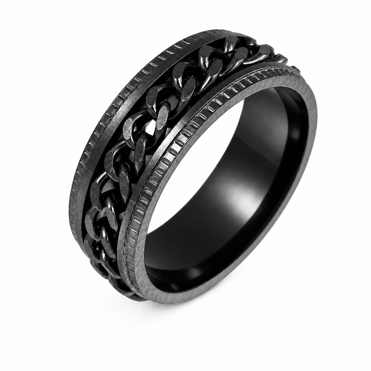 Black Chain Fidget Ring