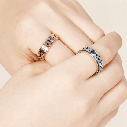Luna Fidget Ring ( Silver / Rose Gold)