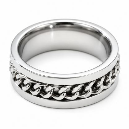Silver Chain Fidget Ring
