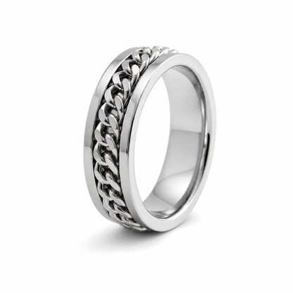 Silver Chain Fidget Ring