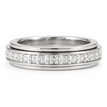 Silver Zirconia Fidget Ring