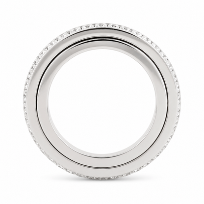 Silver Zirconia Fidget Ring