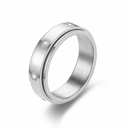 Eternity Fidget Ring ( Silver / Rose Gold)
