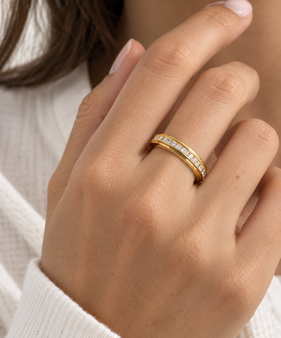 Zirconia Fidget Ring
