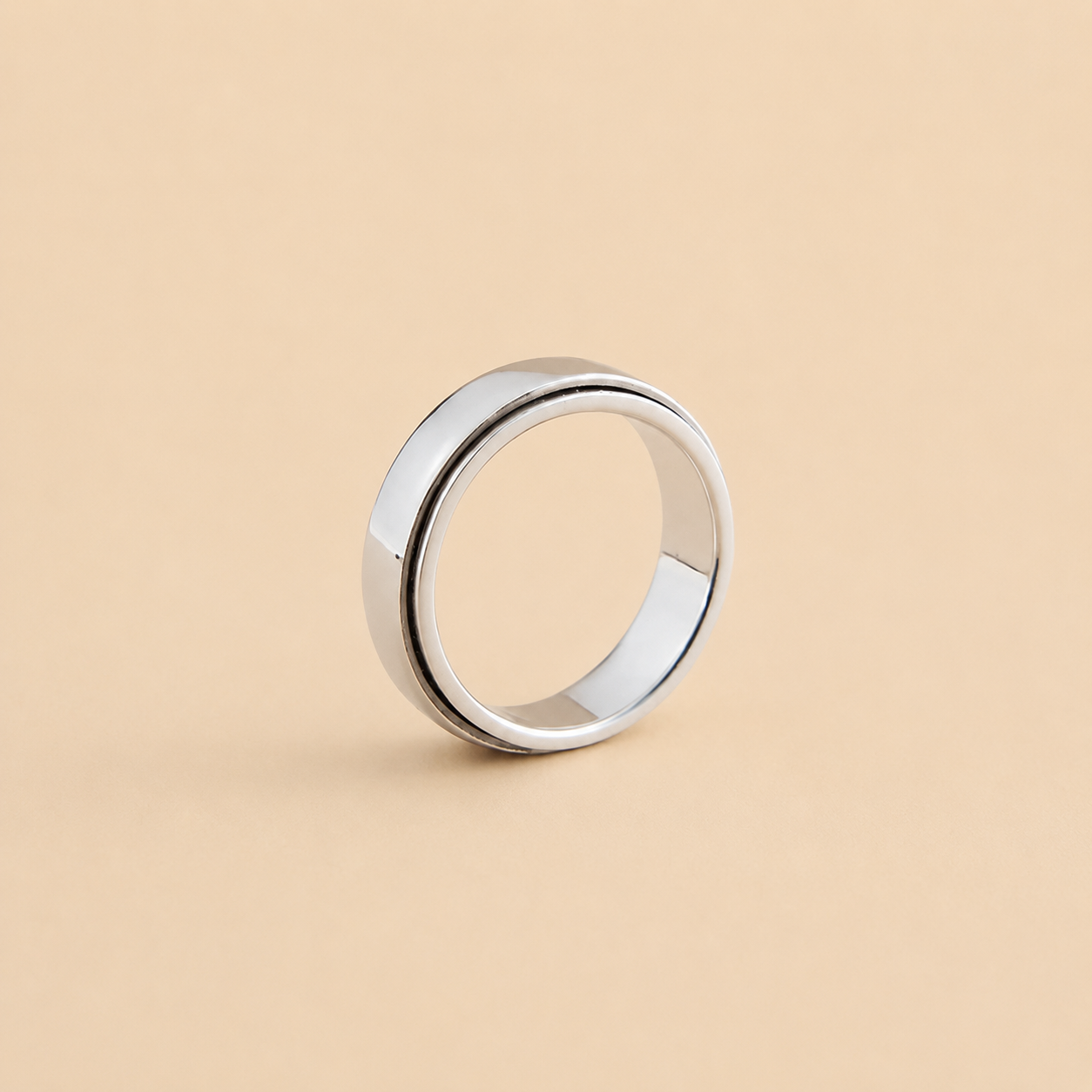 Silver Band Fidget Ring