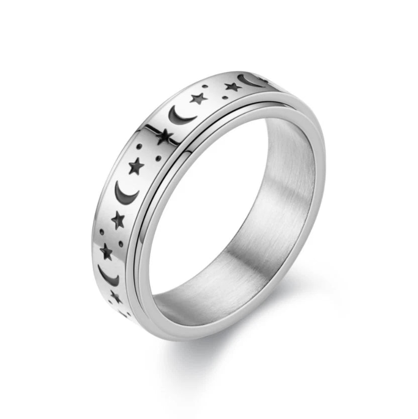 Luna Fidget Ring ( Silver / Rose Gold)