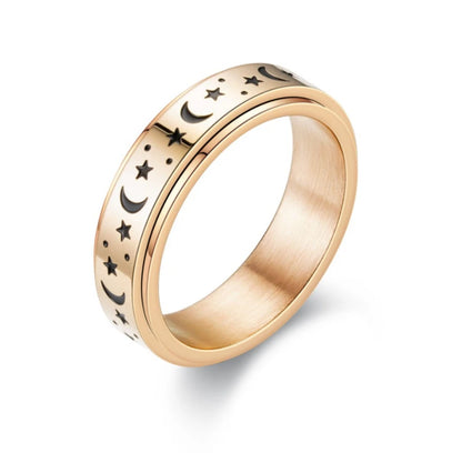 Luna Fidget Ring ( Silver / Rose Gold)