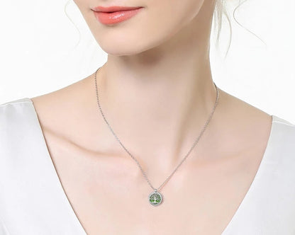 Mini Tree - Aromatherapy Diffuser Necklace Silver / Essential Oil Diffuser - Jewelry