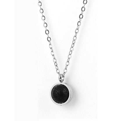 Silver Diffuser Necklace Lava Stone | Essential Oil Diffuser - Jewelry
